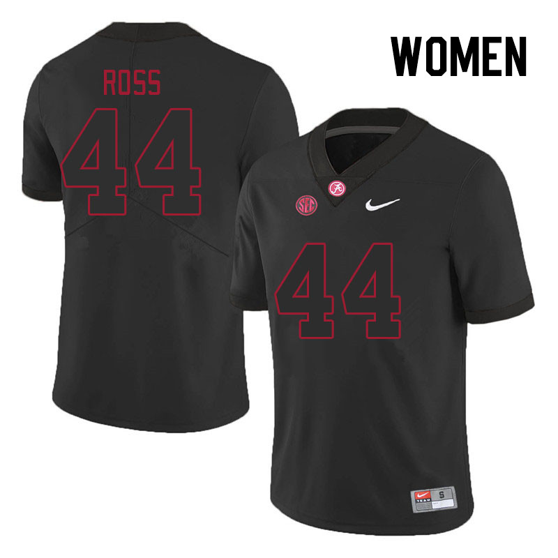 Women #44 Tonio Ross Alabama Crimson Tide College Footabll Jerseys Stitched Sale-Black